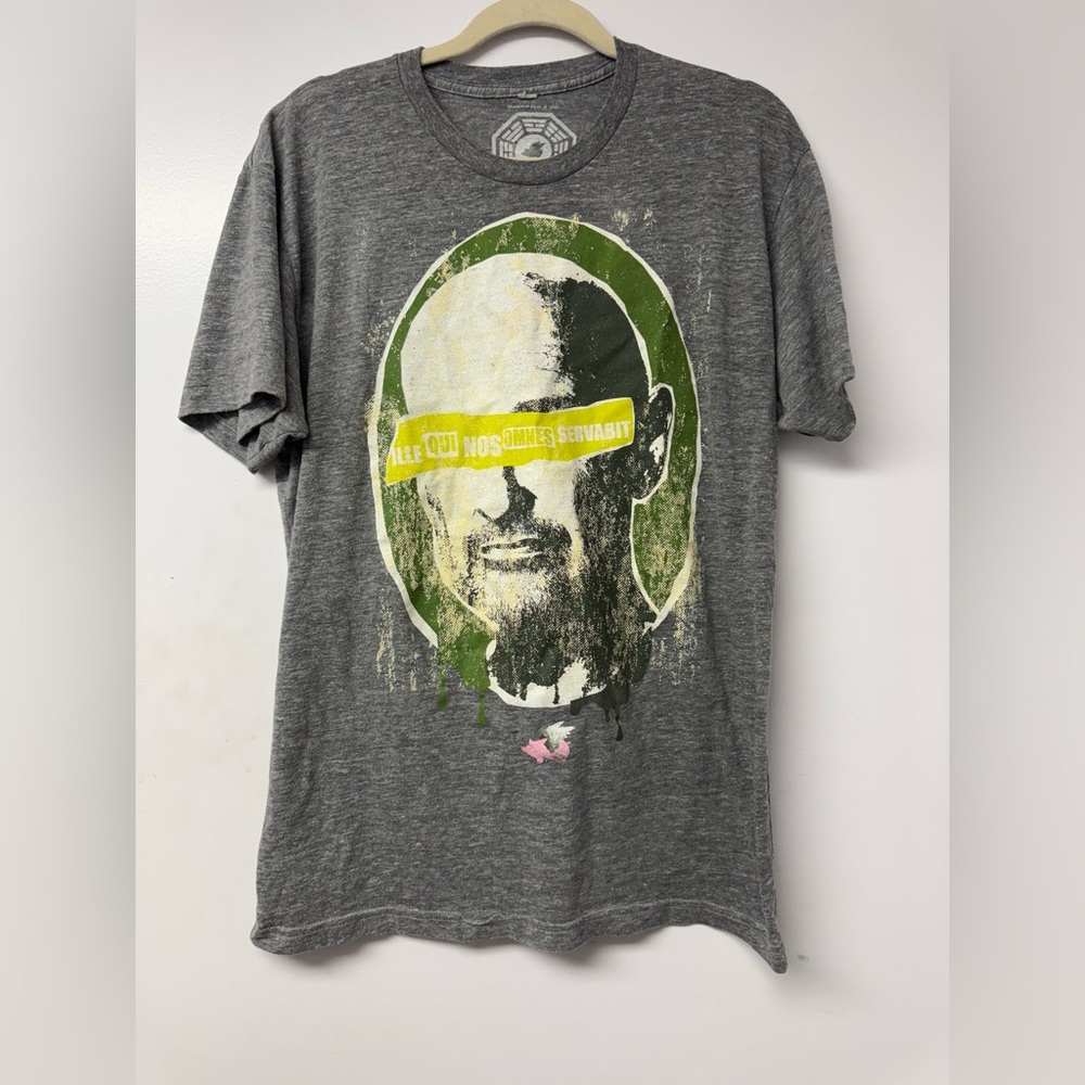 LOST TV Show John Locke Dharma Initiative Rare Limited Edition Graphic Tee Sz L